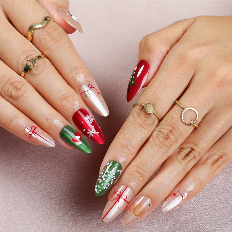 Festliches saisonales Press-On-Nagelkunst-Set
