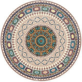 Runder geometrisches Muster Bereichsteppich