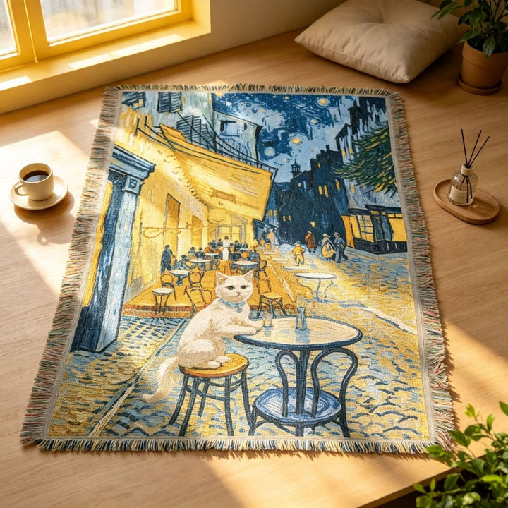 Künstlerische katzenmotivierte Wandteppich-Decke