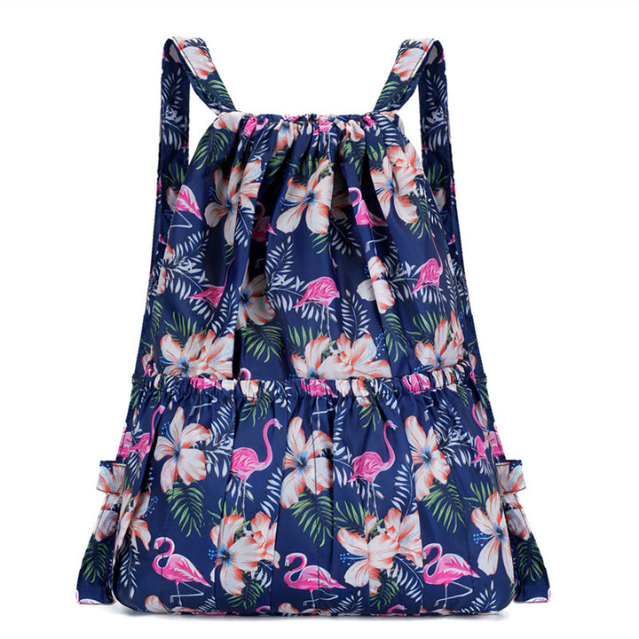 Blumenmuster Zugbeutel Rucksack Karnz