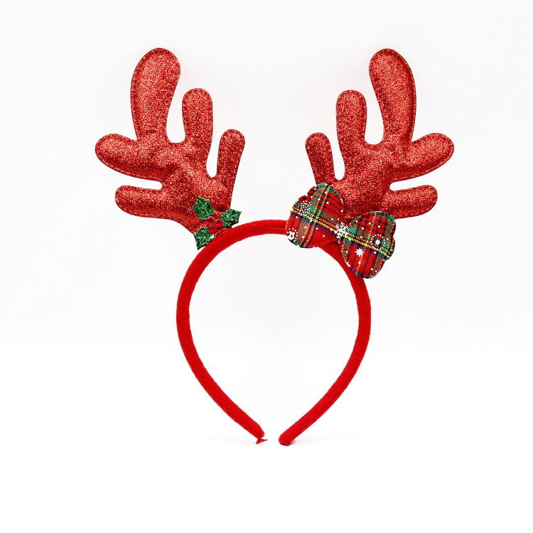 Festlicher Weihnachts-Haarreif mit lustigen Weihnachtsmannfiguren