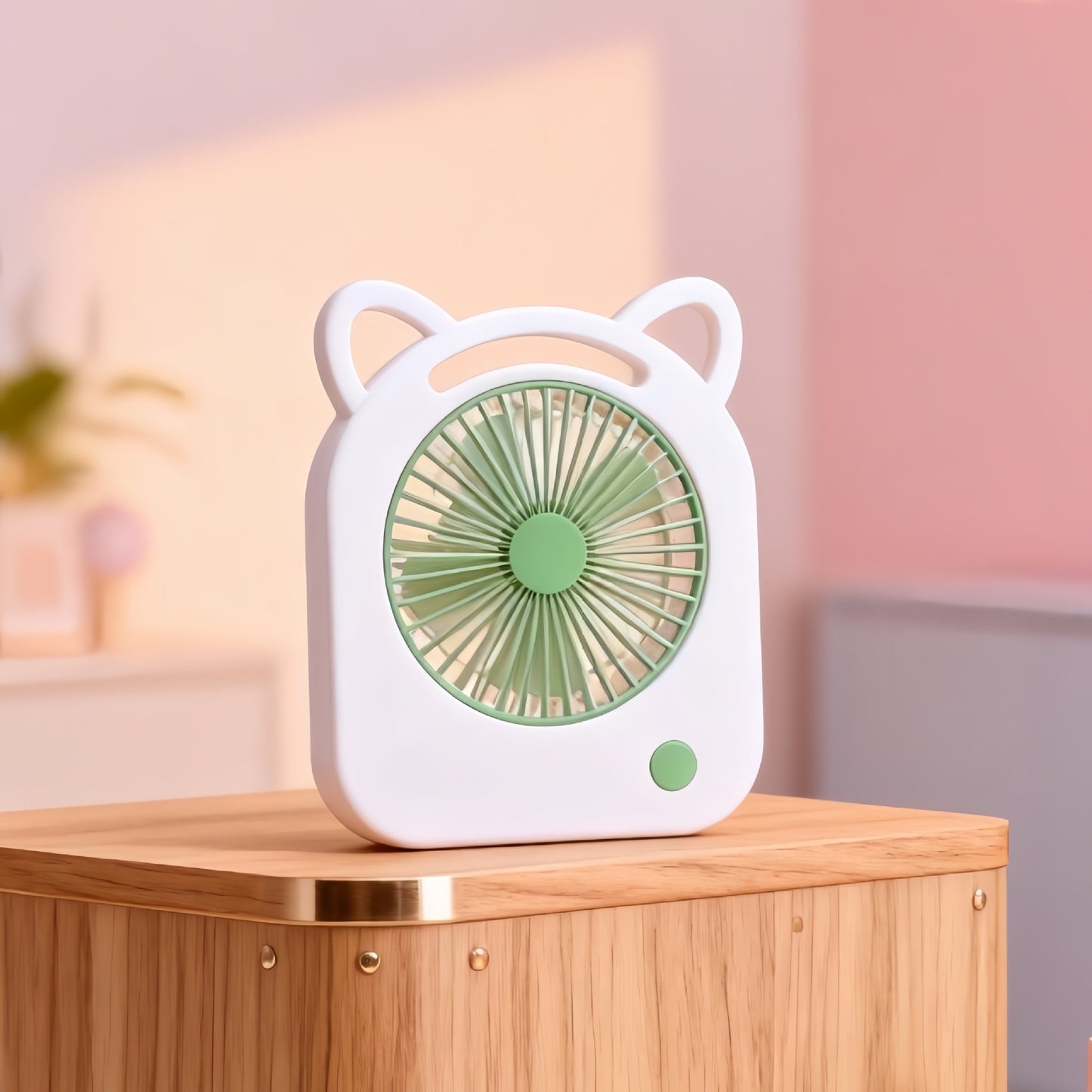 Damen Handventilator mit süßem Katzenmotiv Karnz