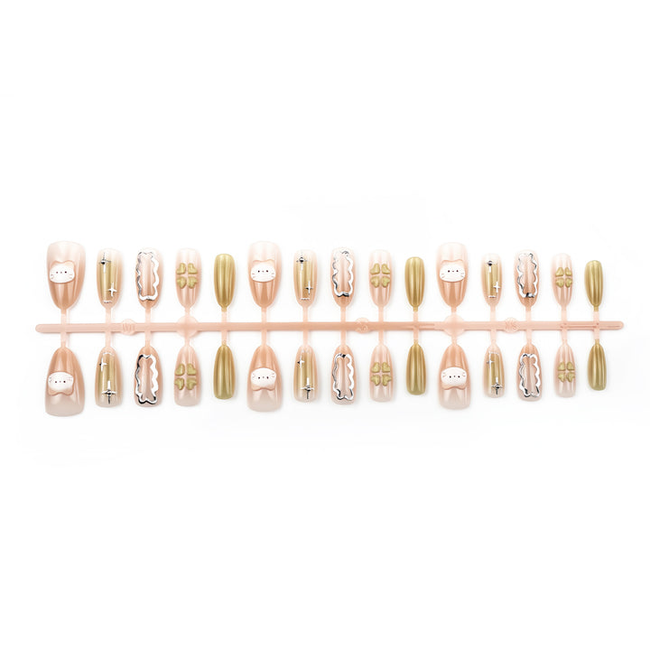 Dekoratives katzen-themed Press-On Nail Set