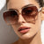 Damen stilvolle quadratische Sonnenbrille mit gradienten Gläsern Karnz