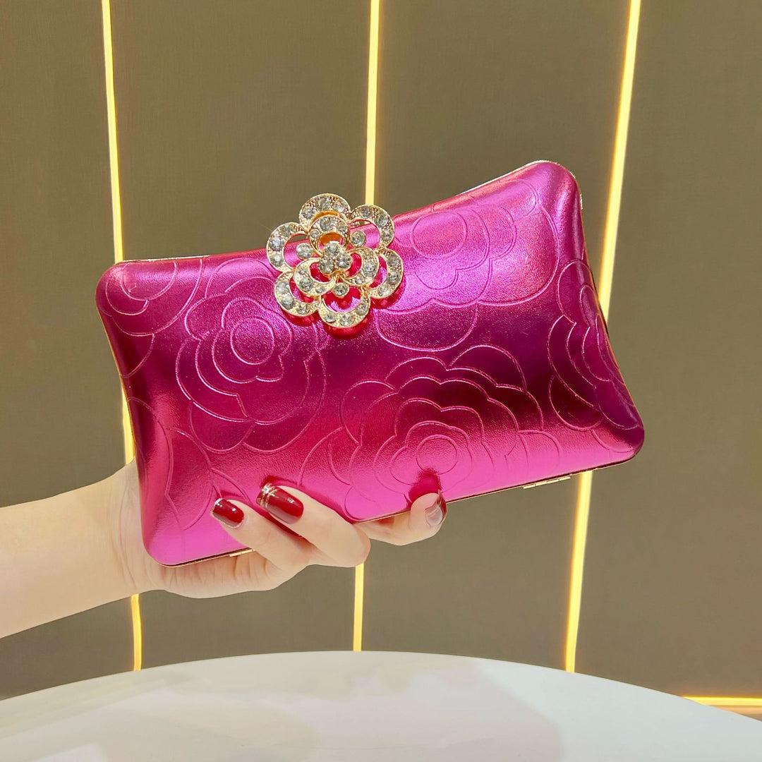 Elegante floral verzierte Abend Clutch