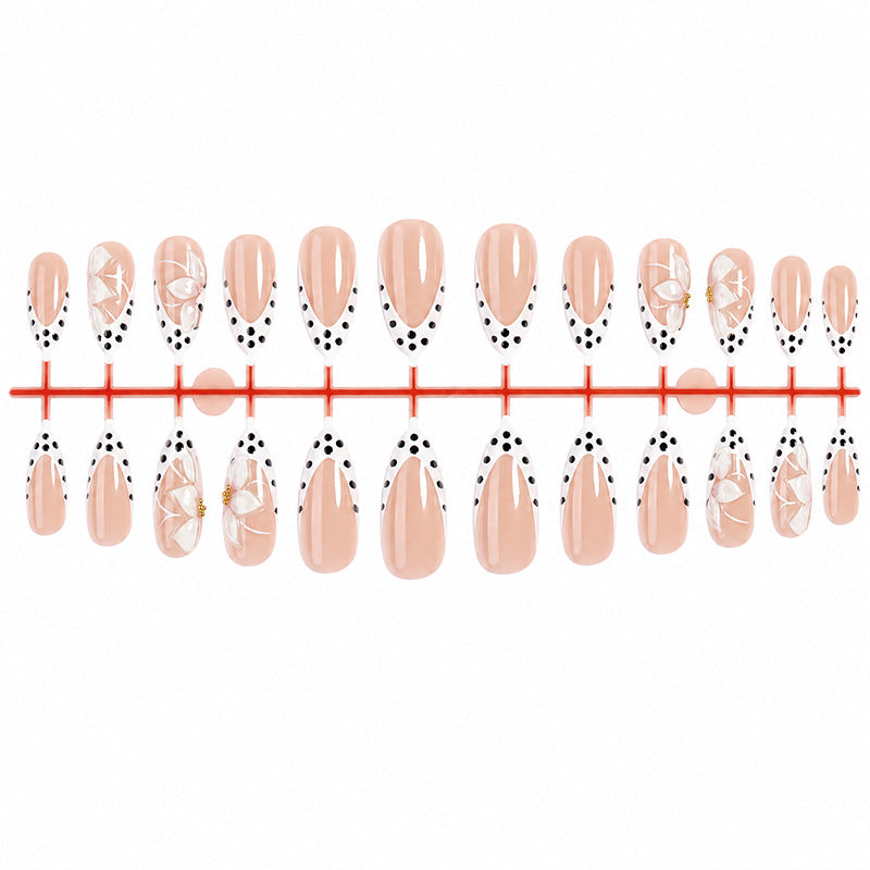 Elegantes articuliertes Press-On-Nagelset Karnz