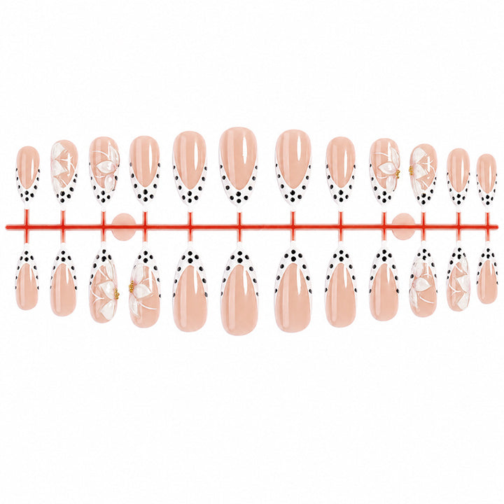 Elegantes articuliertes Press-On-Nagelset Karnz