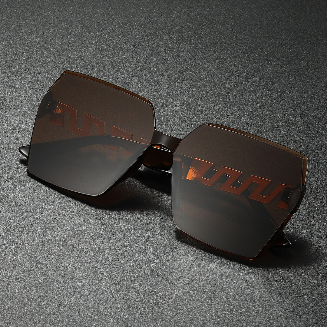 Stylische geometrische Schild Sonnenbrille Karnz
