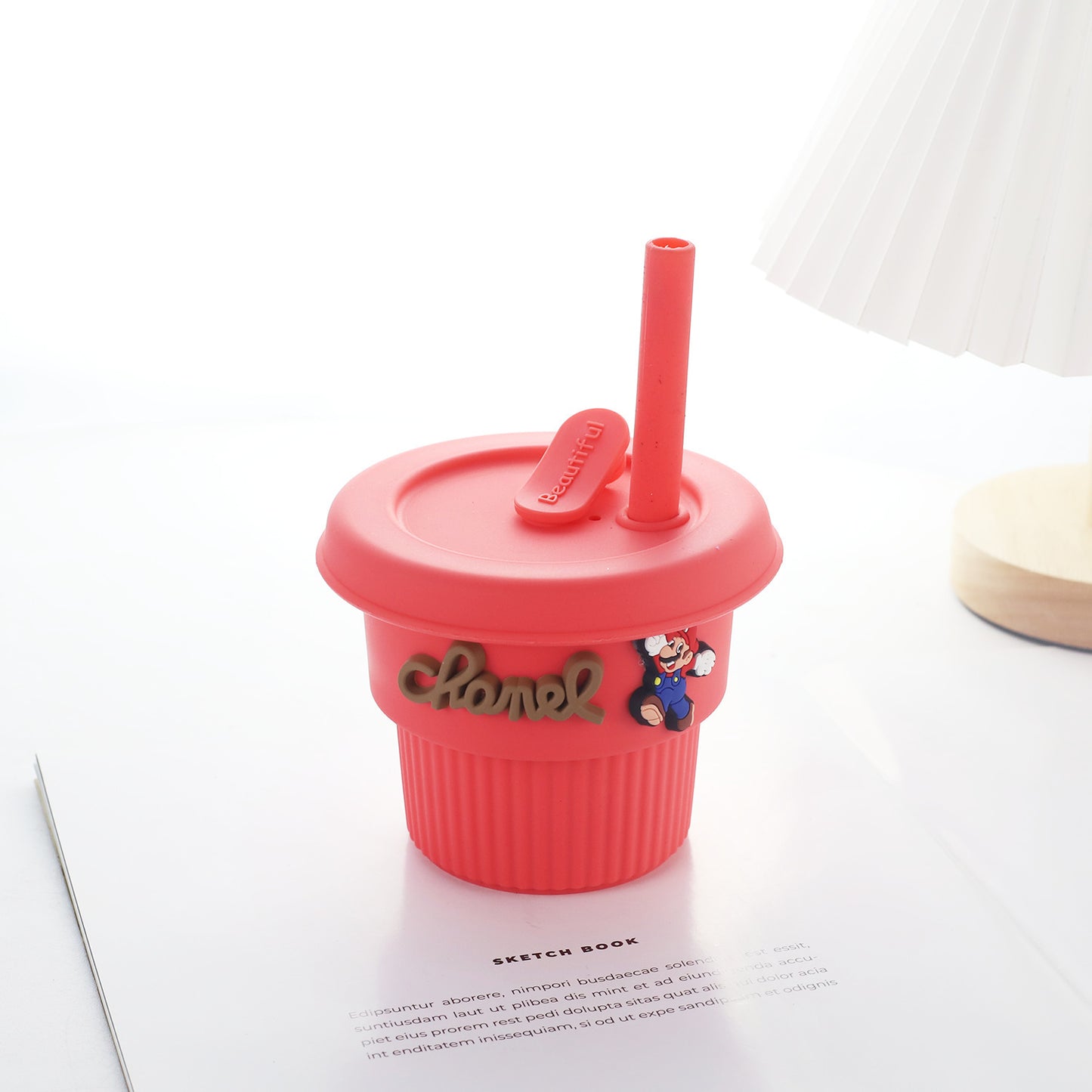 Damen kreativer Silikon-Trinkbecher mit lustigen Motiven Karnz