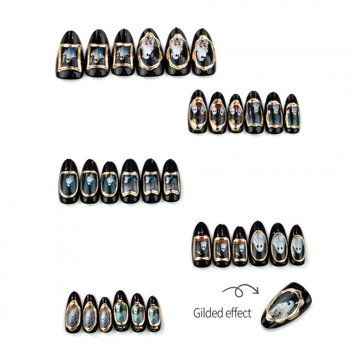 Geister-Themen Press-On Nagelkunst Set