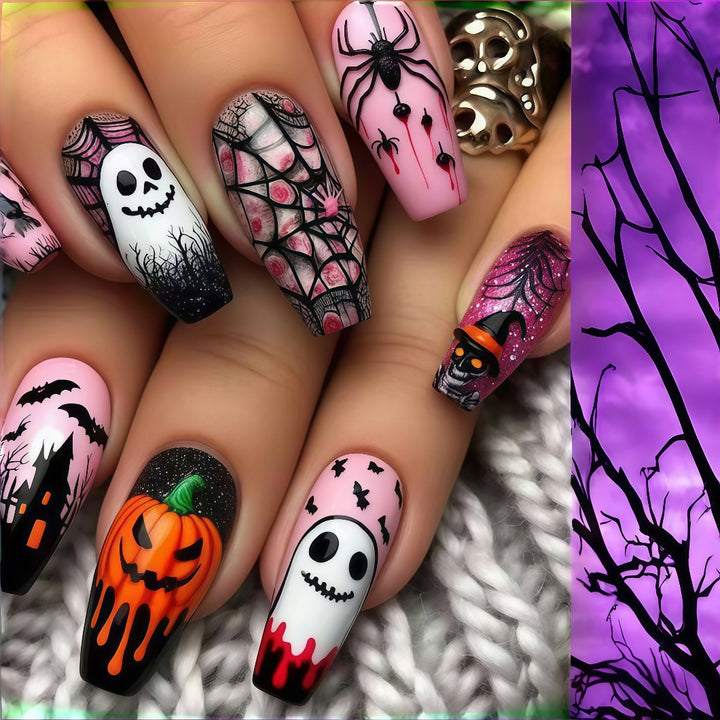 Kreatives Halloween-Kunstnagelset Karnz