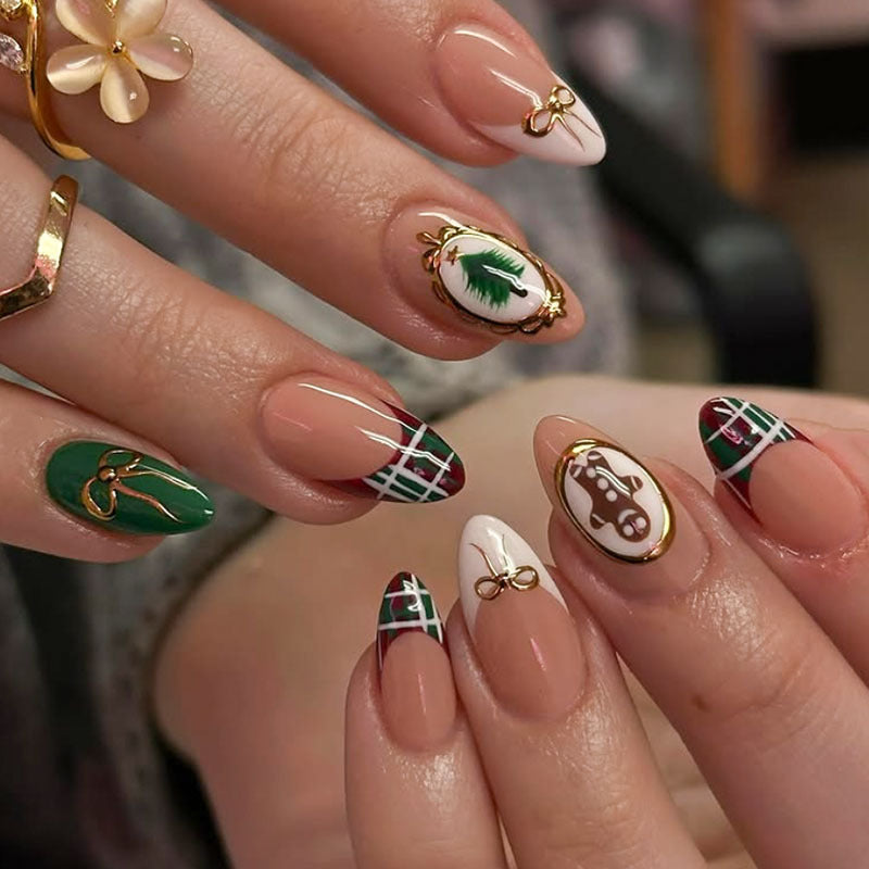 Festliche Themen Press-On Nagelkunst