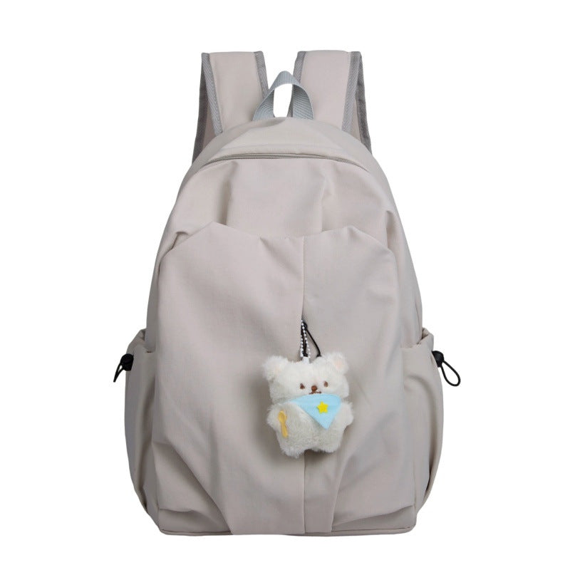 Rucksack mit Hochwertiger Verarbeitung und Süßem Teddy-Anhänger Karnz