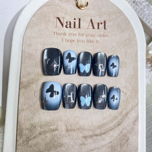 Künstlerisches Schmetterlingsdesign Press-On Nagel Set