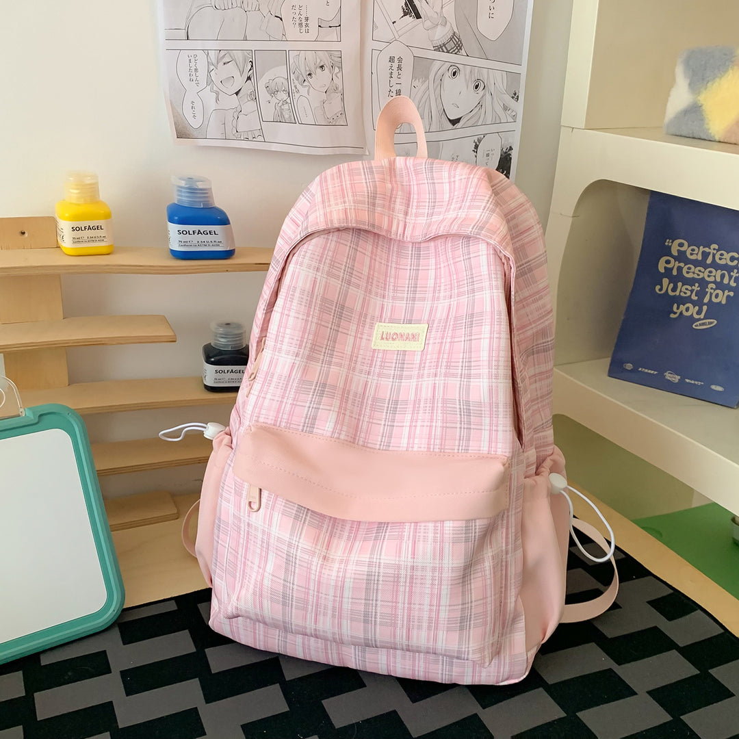 Chic Kariert Lässig Rucksack Karnz