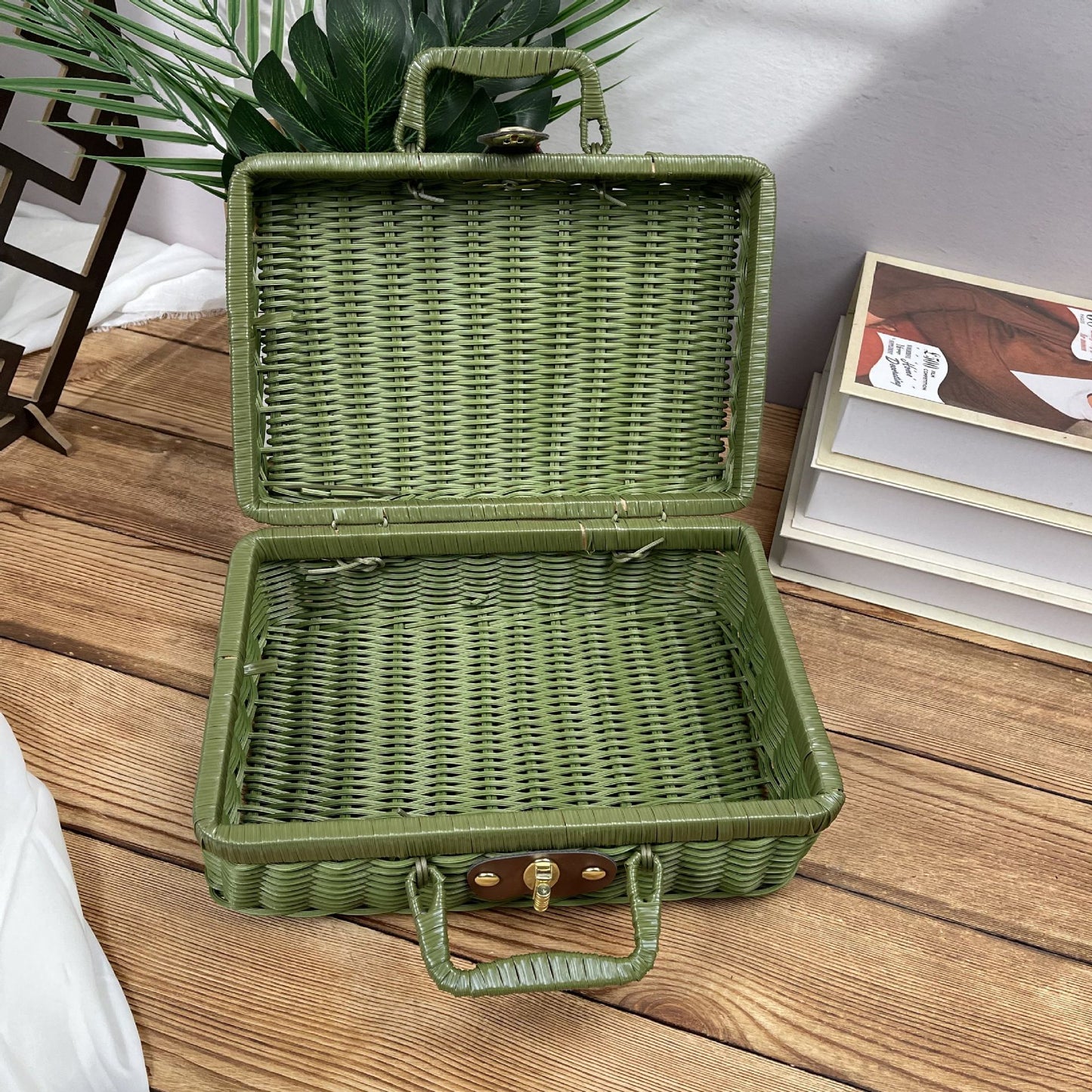 Damen Rattan Handtasche Karnz