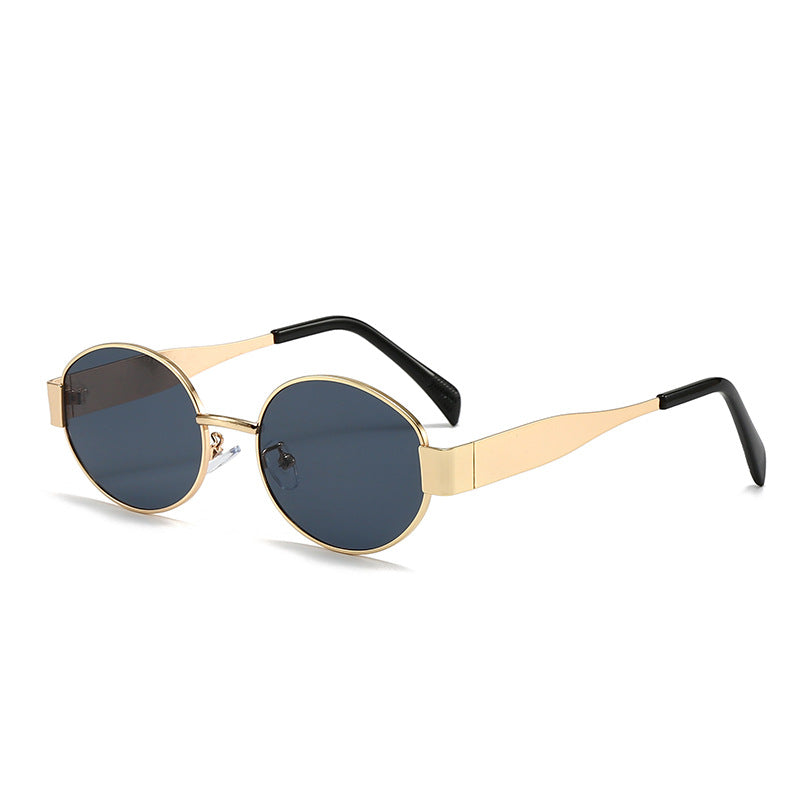Damen modische ovale Sonnenbrille mit einzigartigem Rahmen Karnz