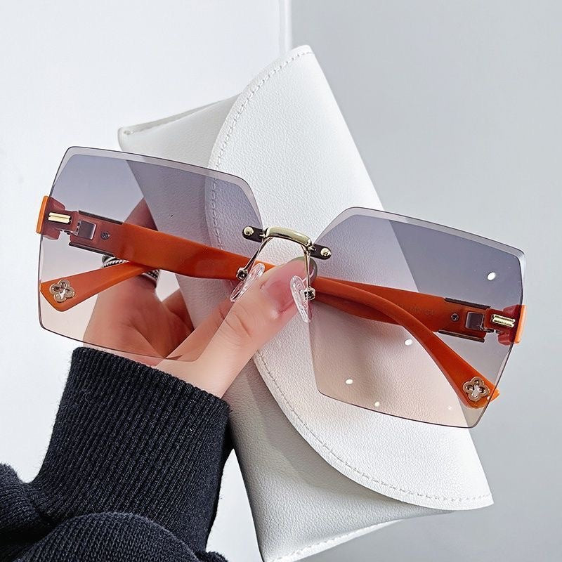 Übergröße Geometrische Schild Sonnenbrille Karnz