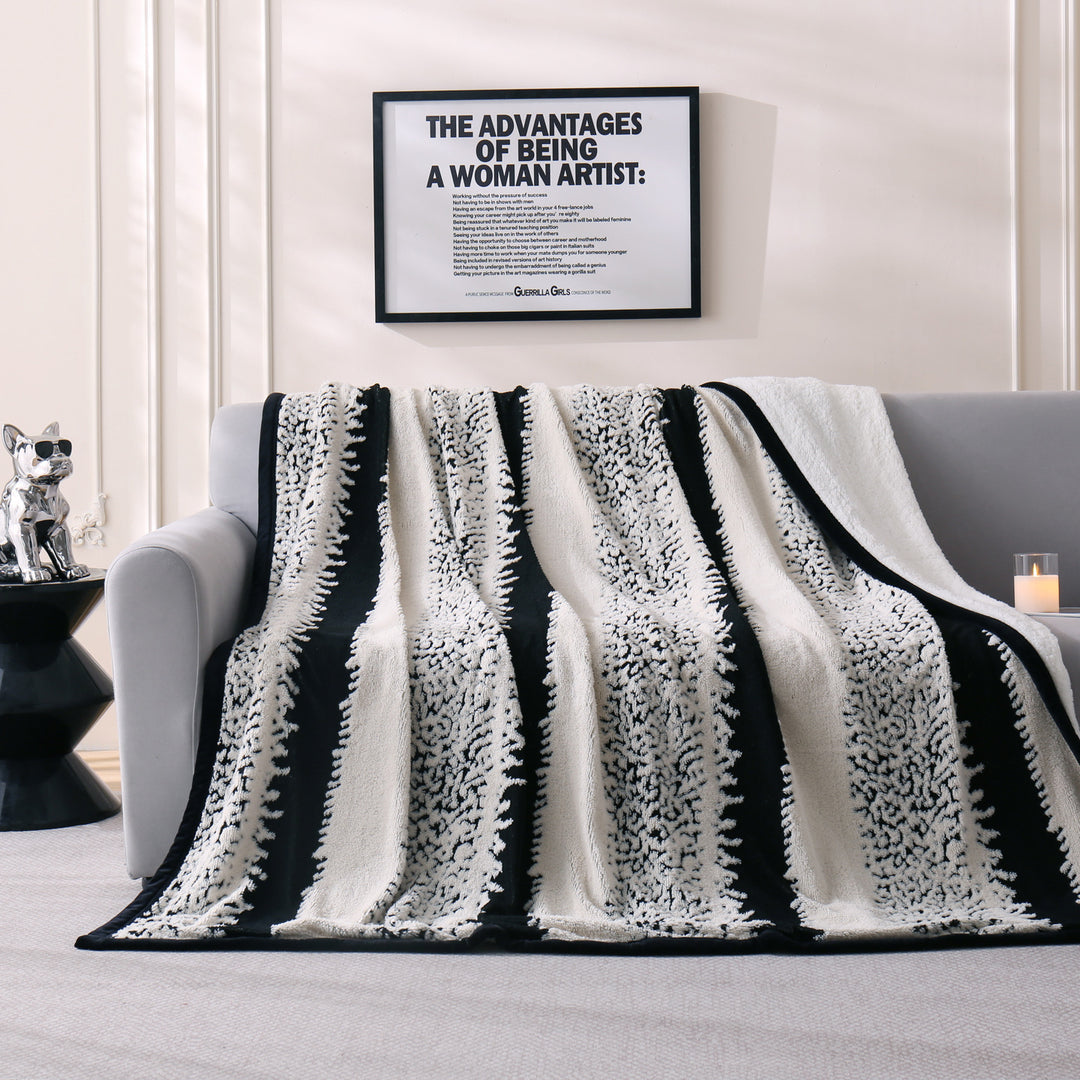 Chic Floral Pattern Wurfdecke Karnz