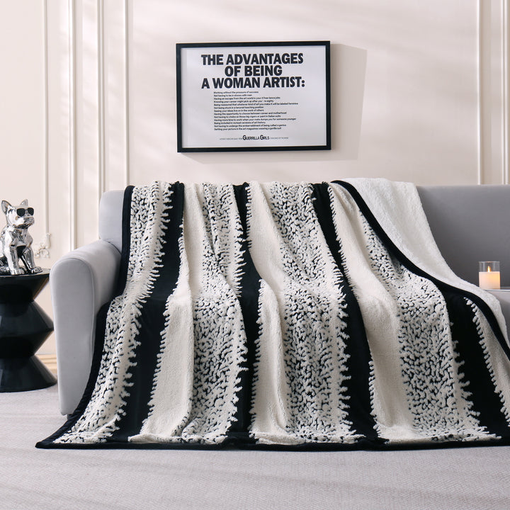 Chic Floral Pattern Wurfdecke Karnz