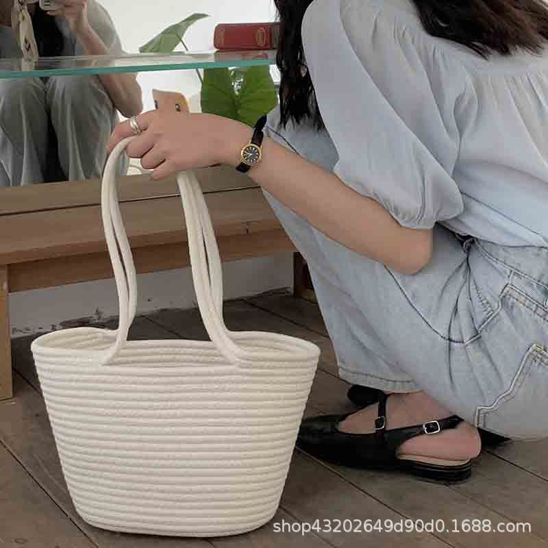 Damen Handgefertigte Strandtasche im modernen Makramee-Stil Karnz