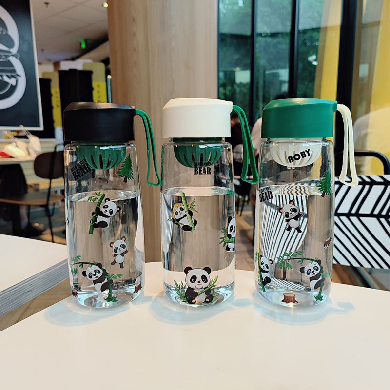 Damen Verspielte Trinkflasche mit fröhlichem Panda-Motiv Karnz
