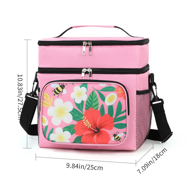 Isolierte Blumen-Lunch-Kühltasche Karnz