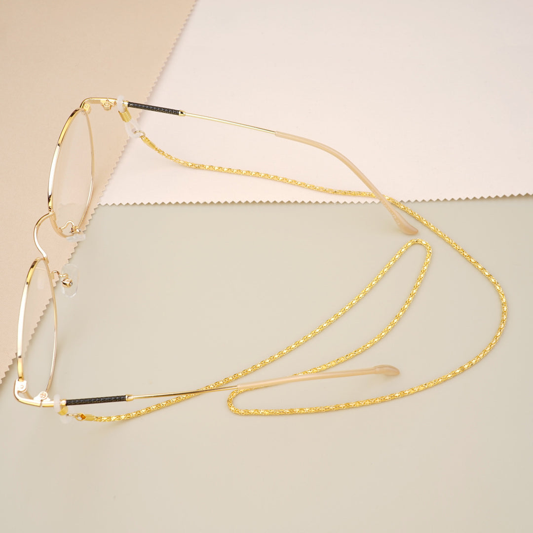 Goldplattierte gedrehte Verbindungsbrille Kette Karnz