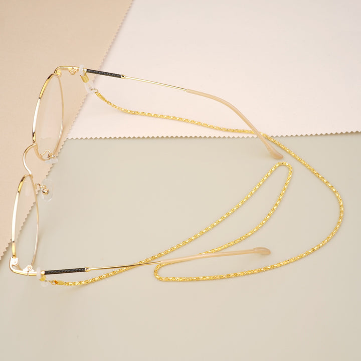 Goldplattierte gedrehte Verbindungsbrille Kette Karnz