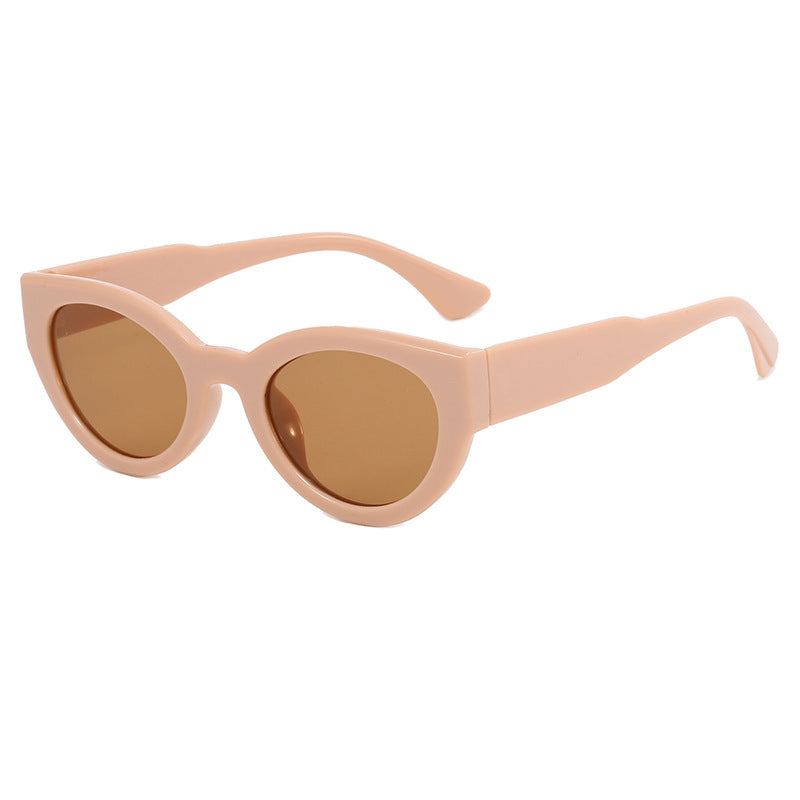 Damen modische quadratische Sonnenbrille mit verspiegelten Gläsern Karnz