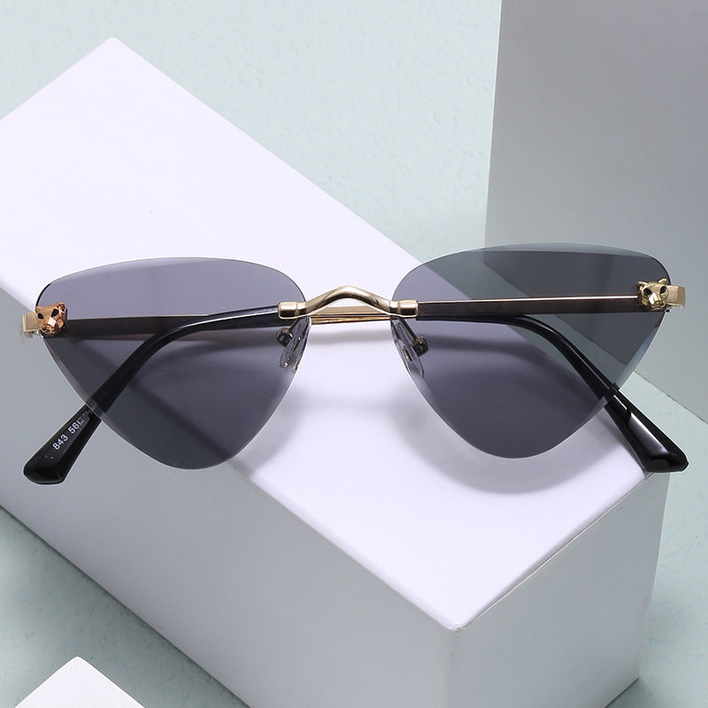 Damen Cat-Eye Sonnenbrille mit elegantem Metallrahmen Karnz