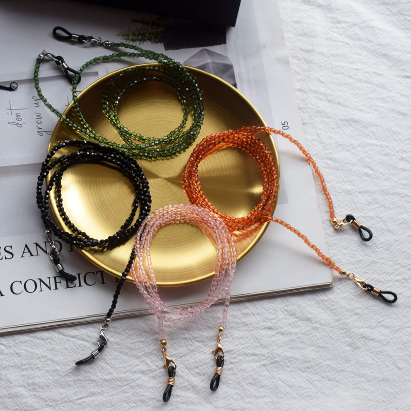 Beaded Eyewear Chain with Adjustable Fasteners Karnz