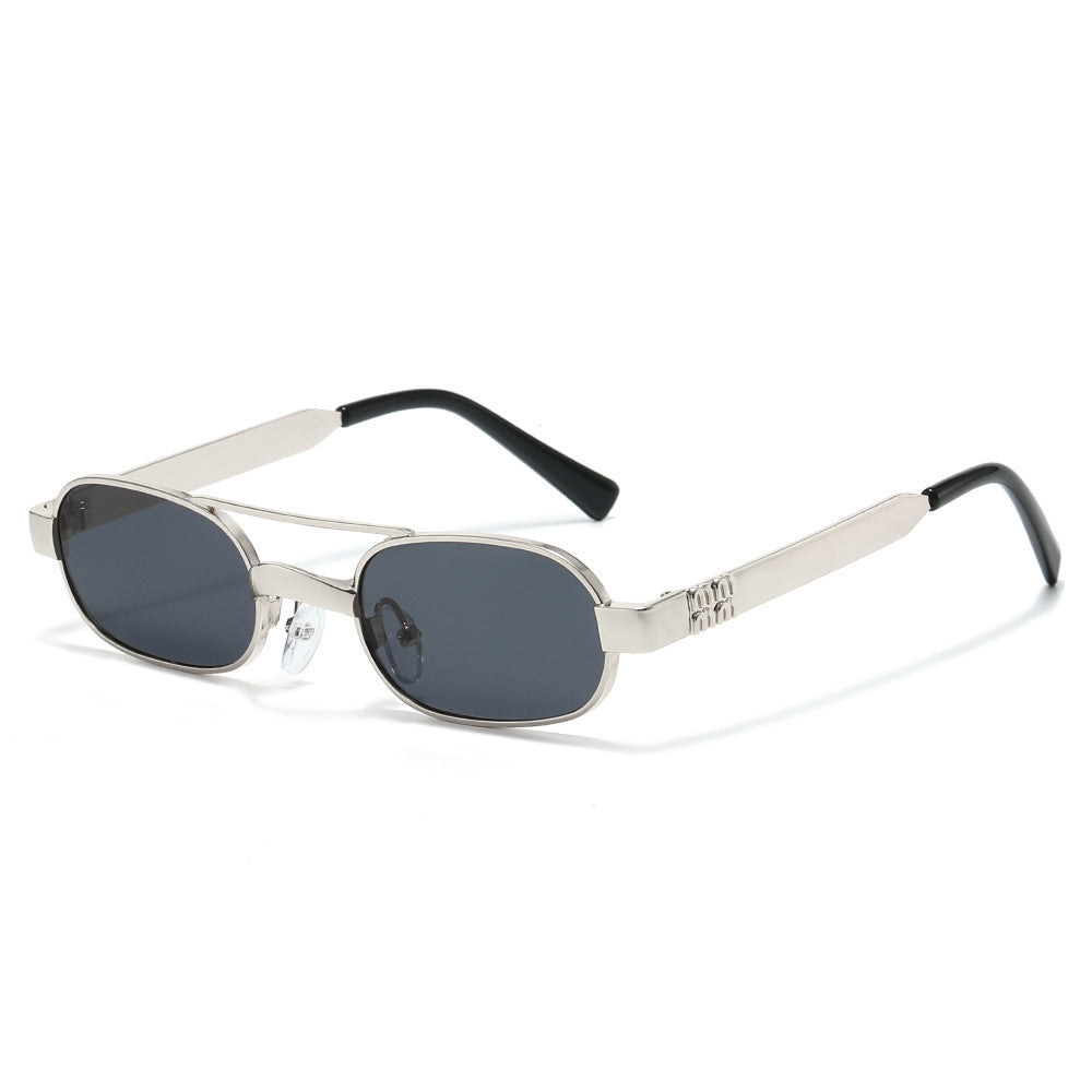 Stylische Minimalistische Oval Sonnenbrille Karnz
