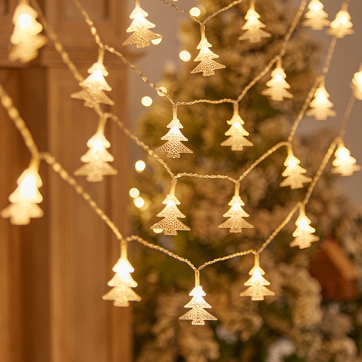 Dekorative Lichterkette mit bunten Kristallkugeln Karnz