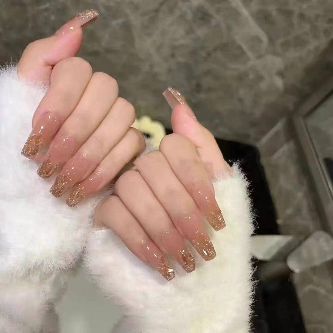 Glitter Ombre Druck Nägel