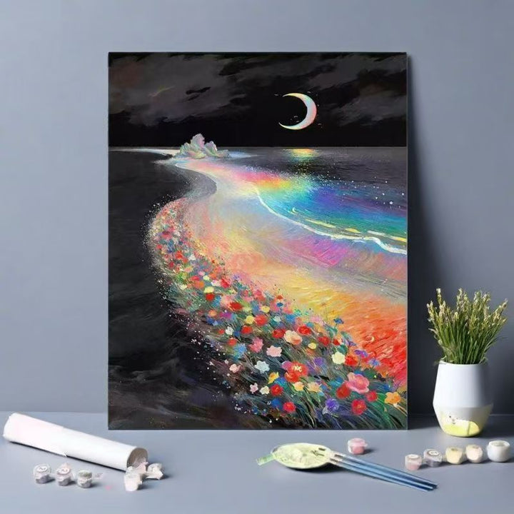Rainbow Ocean Landscape Art Print Karnz