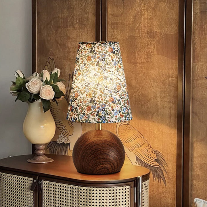 Moderne Blumenmuster-Tischlampe
