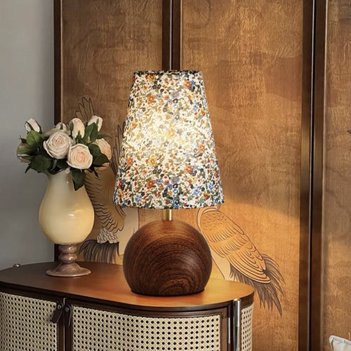 Moderne Blumenmuster-Tischlampe