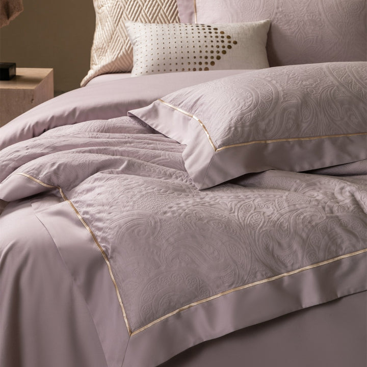 Luxuriöses gestepptes Paisley Jacquard Bettbezug Set