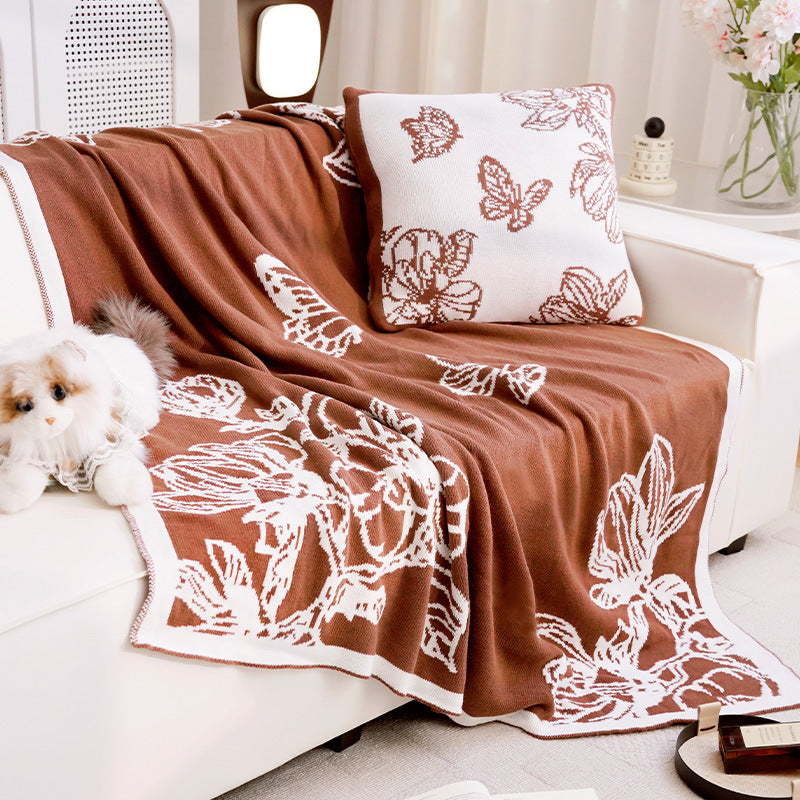 Damen Dekorative Wurfdecke mit floralem Design Karnz
