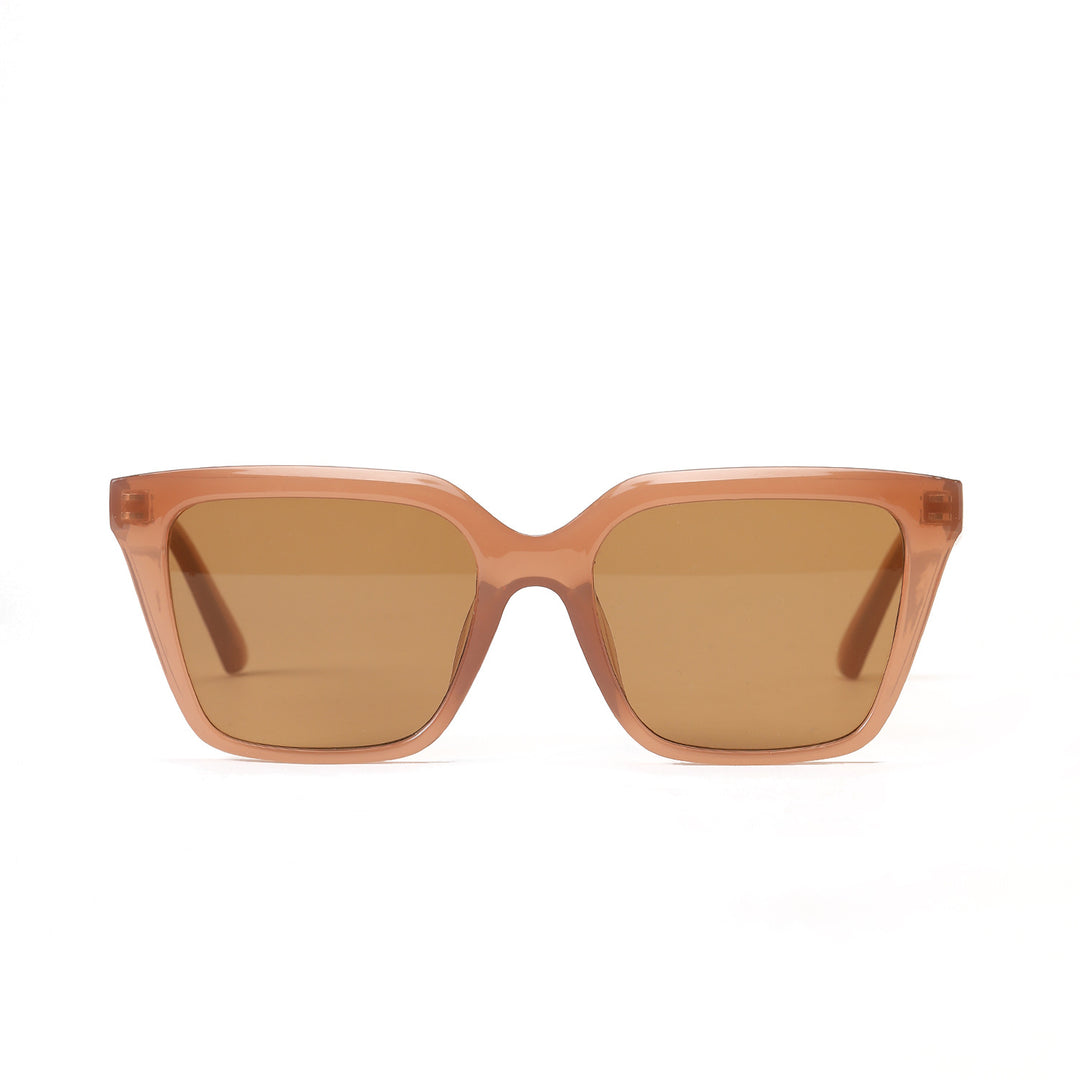 Damen geometrische Sonnenbrille mit schützendem UV-Filter und stylischem Schildpatt-Design Karnz