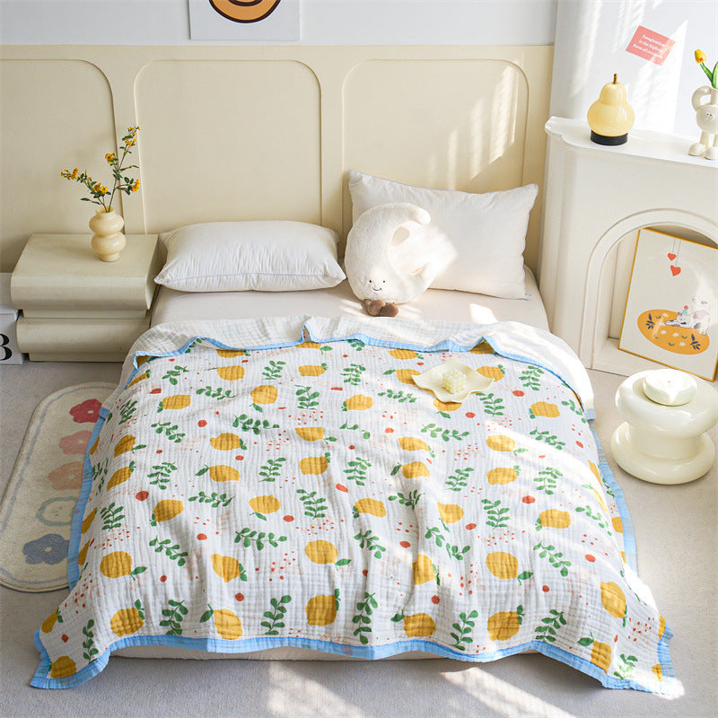 Leichtgewichtige Wendbare Baumwoll-Musselin Erdbeer Quiltdecke
