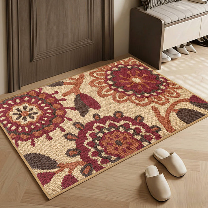 Künstlerischer Floraler Teppich