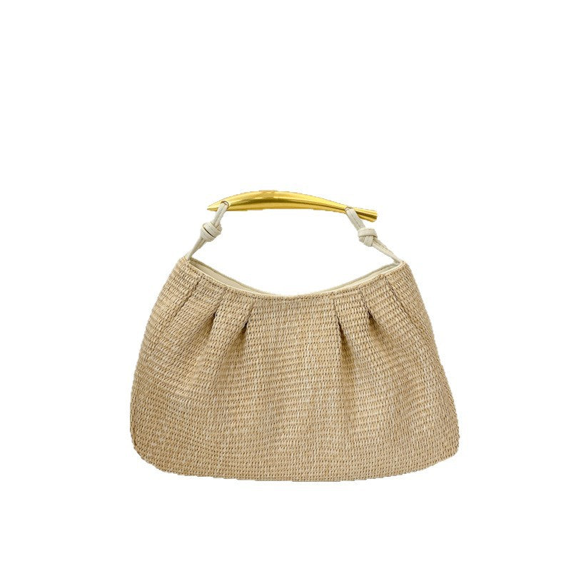 Handtasche mit Elegantem Holzgriff Karnz
