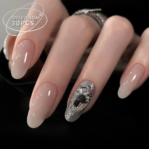 Elegantes mit Strass verziertes Gel-Nagel-Set Karnz
