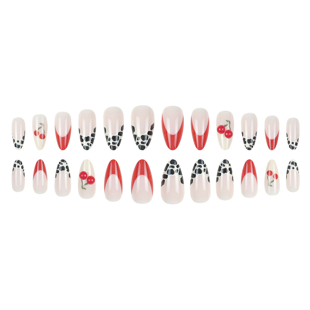 Dekorative Stiletto Druck-Nagelkunst Karnz