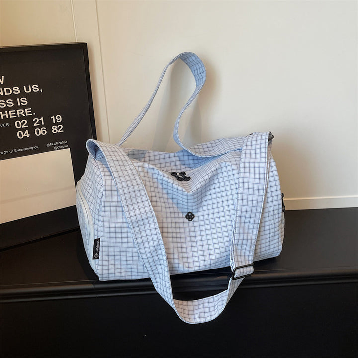Trendy Gittermuster Reise-Duffel