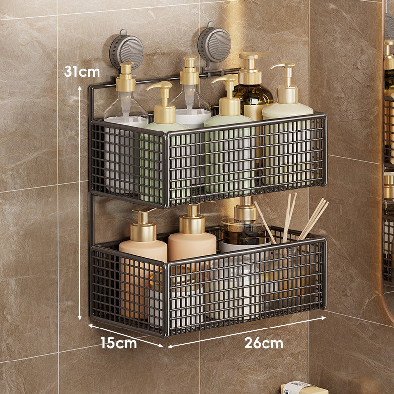 Saugmontierter Doppel-Mesh-Duschcaddy Organizer