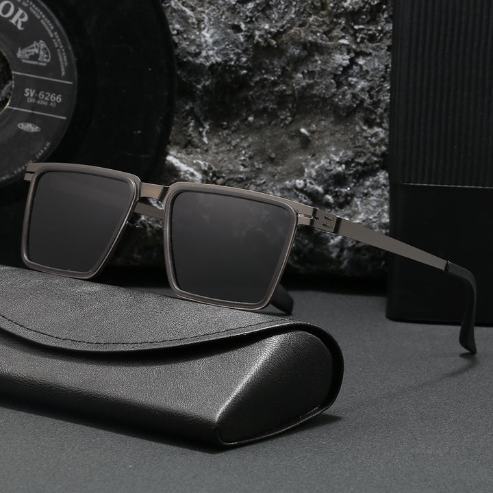 Damen Quadratische Designer Sonnenbrille Karnz