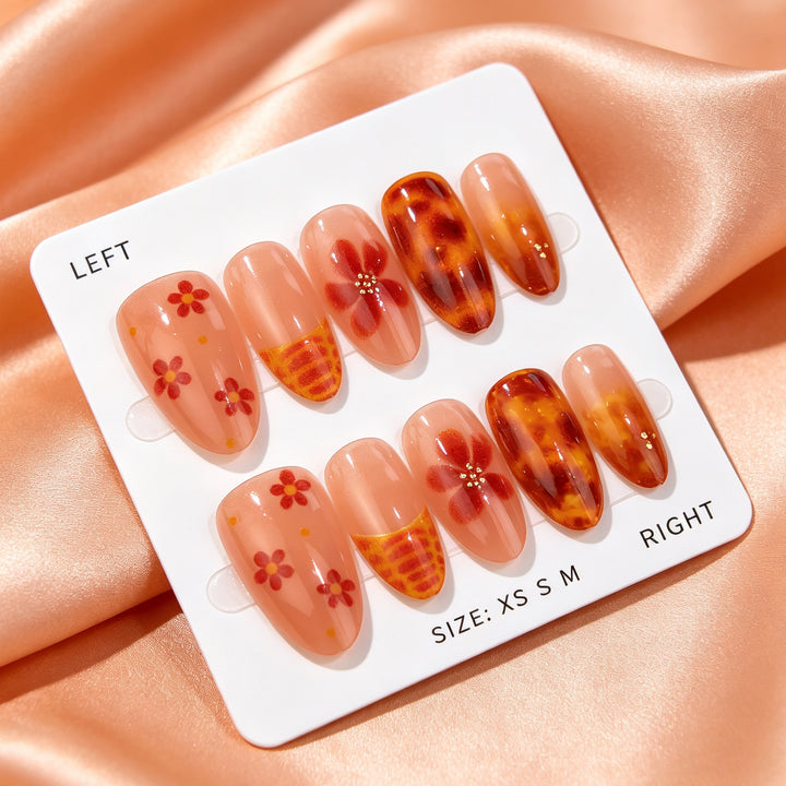 Blumen Kunst Press-On Nagelset